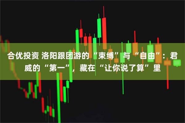 合优投资 洛阳跟团游的 “束缚” 与 “自由”：君威的 “第一”，藏在 “让你说了算” 里